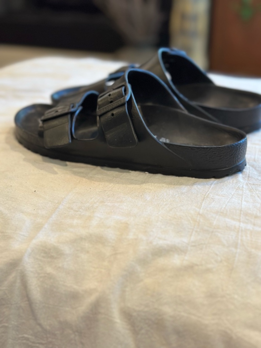 Birkenstock Women’s Black Two-Buckle EVA Slide Sandals - Picture 2 of 9